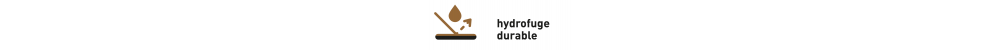 Caractéristiques : Traitement hydrofuge DWR ( Durable Water Repellent ) qui fait perler l’eau et améliore la résistance aux taches 
